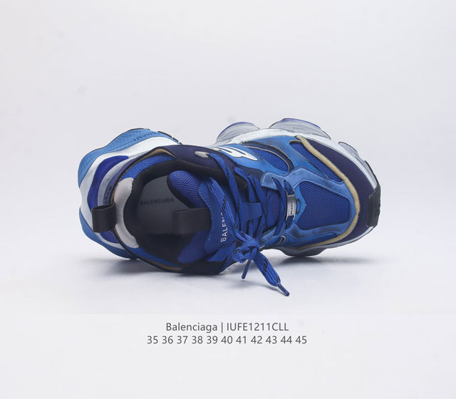 Company level Balenciaga 3XL latest sneaker series, 9th generation Balenciaga 3XL dad shoes, must-have for trendsetters, fast in dad shoes, old men's and women's styles, 9th generation dirty shoes with mesh fabric, thick soled high rise low cut coupl