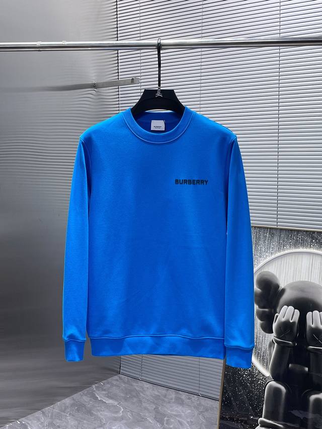 Burberry 2024SS early autumn new long sleeved round neck sweatshirt, high-end version! Customized fabrics for counters have high breathability and comfort, impeccable details, and brand element design concepts, reflecting high quality. Delicate and s