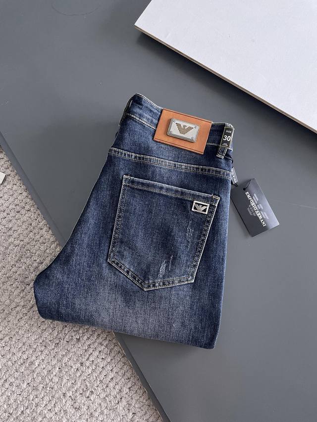 Armani 2024 SS Spring/Summer New Jeans, Customized Full Set of Hardware, Brand New Design Craftsmanship, Fine Craftsmanship, Perfect Details, High Version Size: 29-38 None 35.37