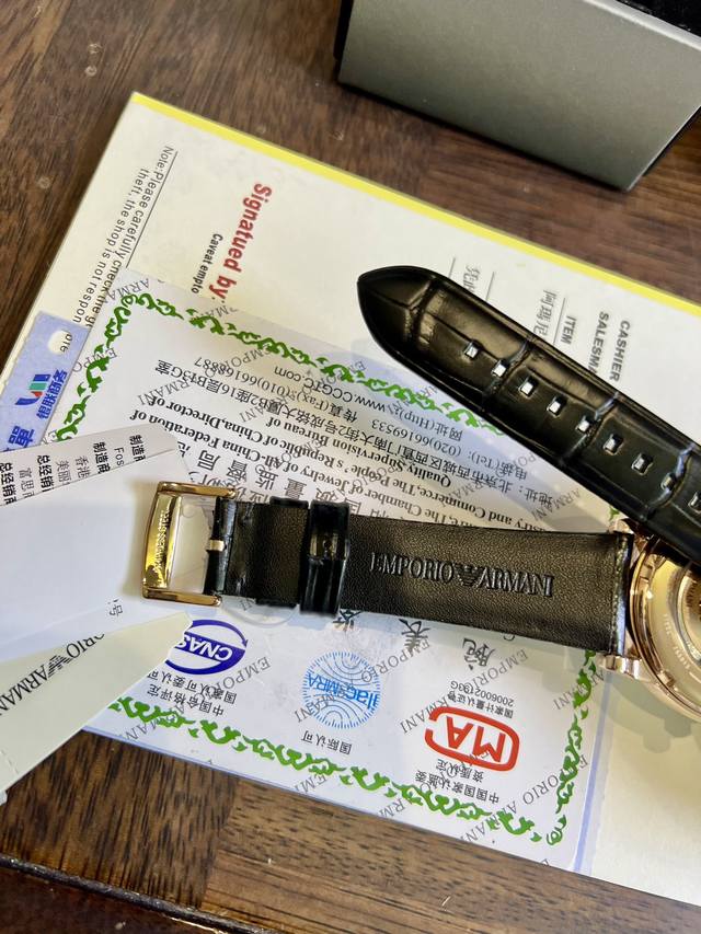 FFFH picture with packaging 25 original version, original movement button, what you have been looking for, finally in stock, highly recommended ♀♀ Armani Mechanical Belt Men's Watch Arrives Armani Case: 316L Stainless Steel Mirror: Reinforced Mineral