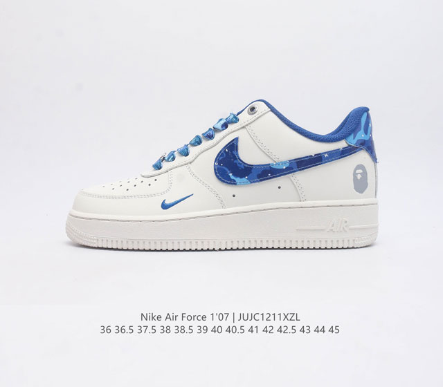 Company level Af1 Nike Air Force 1 07 Low Air Force One Original Last Original Paperboard Crafted Pure Air Force Version Focused on Foreign Trade Channels Full Palm Built in Honeycomb Air Cushion Original Box Accessories Original Factory Midsole