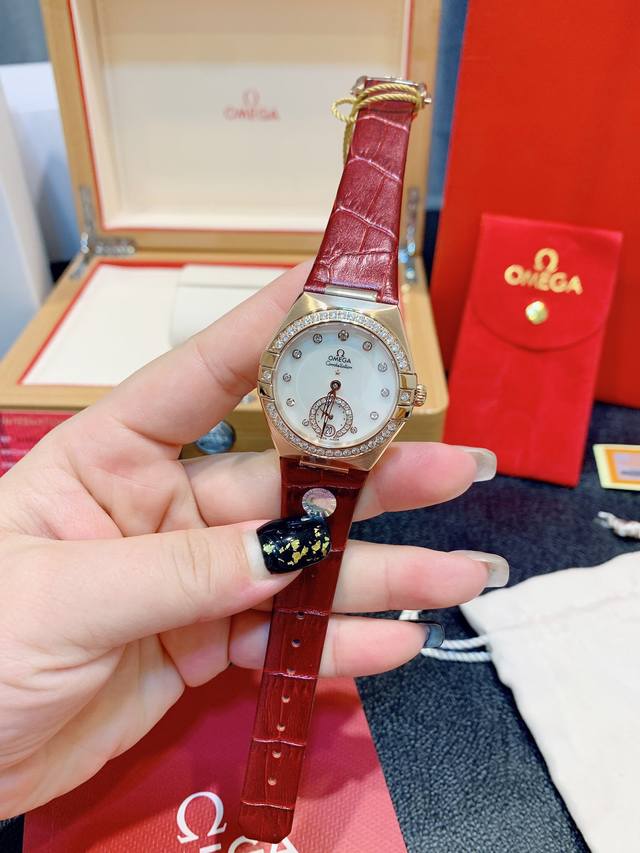 Approval of silver Mei Exclusive shot with diamond 50, identify quality and details Omega Constellation brand new women's watch, 5th generation Taiwan factory mechanical high version fully arrived, original one-to-one refined and super explosive star