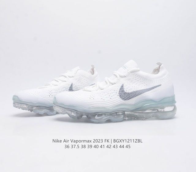 Nike men's and women's shoes, Nike Air Vapormax 2023 Fk Flyknit sports shoes, full-length long air cushion cushioning running shoes, perforated insoles with excellent breathability that can be pulled out for detailed inspection of elasticity. Flyk
