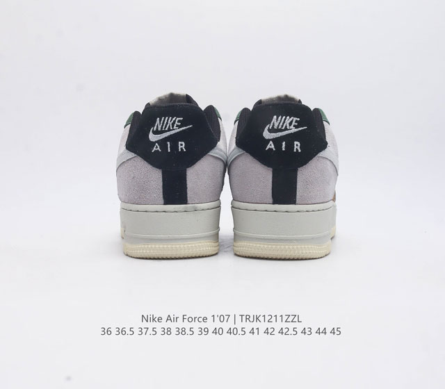 The top layer leather Nike Air Force 1 07 Air Force One Af1 low top versatile casual sports board shoe combines retro and modern appearance with soft and elastic cushioning performance and excellent midsole design