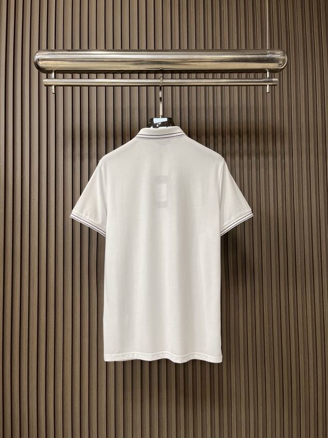 Armani 24SS new spring/summer short sleeved lapel T-shirt polo, the highest version custom high-end vermilion fabric simple and fashionable, thread color matching thread color super beautiful! Embroidered classic Gucci logo on the chest