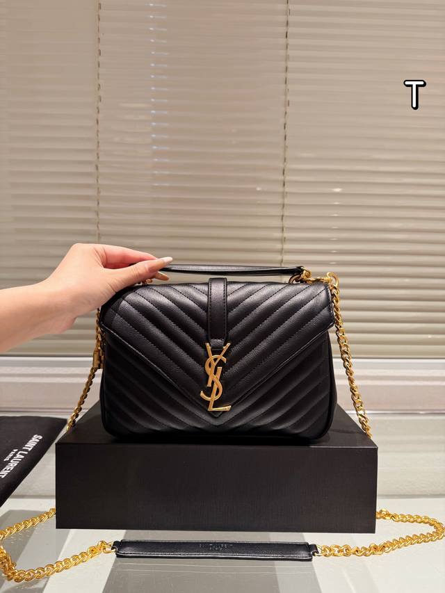 Folding gift box Ysl mailman bag, this year's super hot mailman bag, Saint Laurent flip mailman bag self retention recommendation, Saint Laurent ysl Niki counter new star style, recommended by many bloggers, retains ysl's consistent rock spirit and u