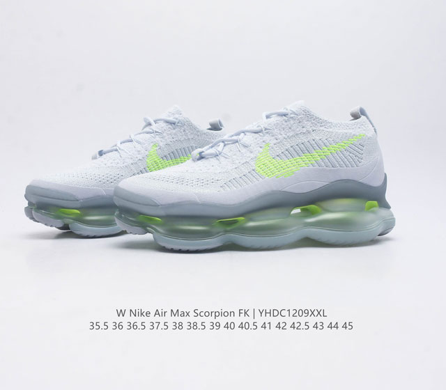 Company level Nike Air Max Scorpion Fk air cushioned sports shoes with thick soles and increased height for men and women. The next-generation air cushioned shoes are equipped with full-length air cushioned shoes, which will bring a wearing experienc