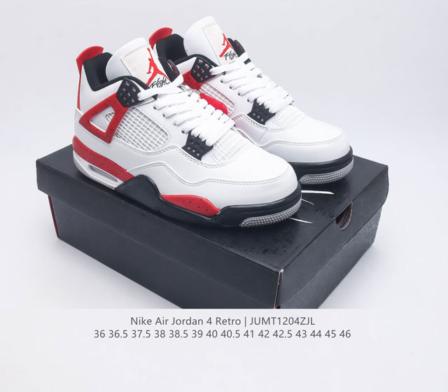 The Nike Air Jordan 4 Retro Og Michael Jordan AJ4 mid top retro casual sports culture basketball shoe adheres to the design concept of lightweight speed basketball shoes to reduce weight