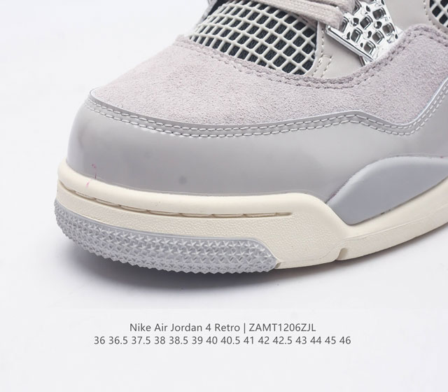 The Nike Air Jordan 4 Aj4 generation retro casual sports culture basketball shoe adheres to the design concept of lightweight speed basketball shoes to reduce weight while improving comfort. The midsole continues the previous work