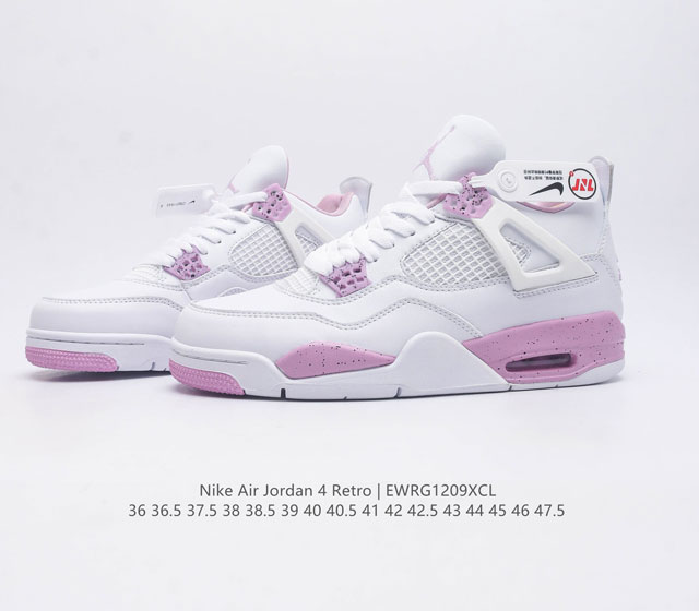 The Nike Air Jordan 4 Retro Og Michael Jordan AJ4 mid top retro casual sports culture basketball shoe adheres to the design concept of lightweight speed basketball shoes to reduce weight