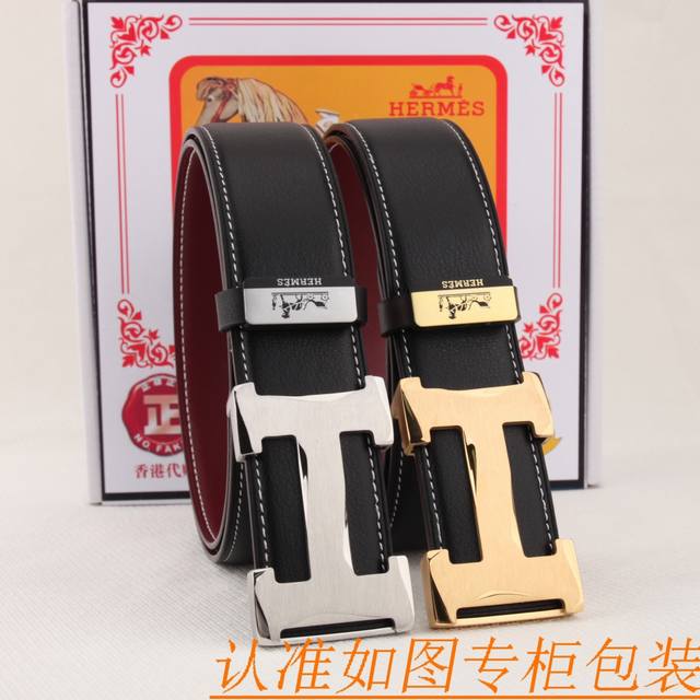 Belt and belt: Original single cowhide belt from Herm è s, men's belt: Material: 100% head layer cowhide belt, guaranteed genuine leather belt, original quality and exquisite workmanship at the counter, fashionable brand, preferred packaging for pers