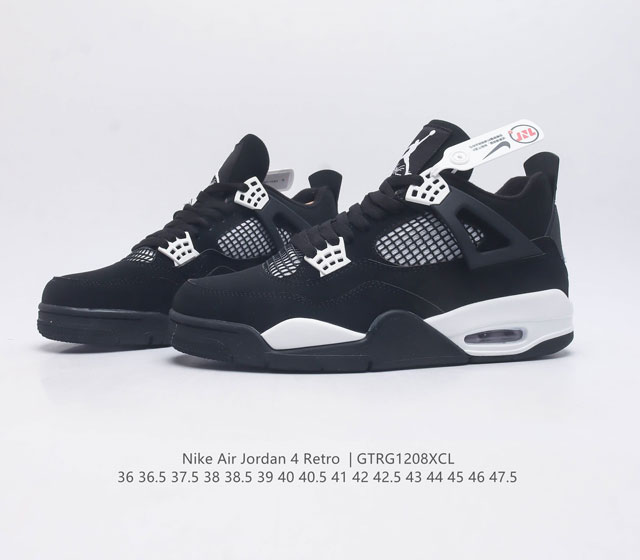 The Nike Air Jordan 4 Retro Og Michael Jordan AJ4 mid top retro casual sports culture basketball shoe adheres to the design concept of lightweight speed basketball shoes to reduce weight