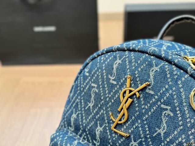 Accessories Saint Laurent Cowboy Backpack Ysl Fashionable and Versatile with Unique Artistic Atmosphere Simple and Versatile Appearance High Daily Street Preferred Size 26 30