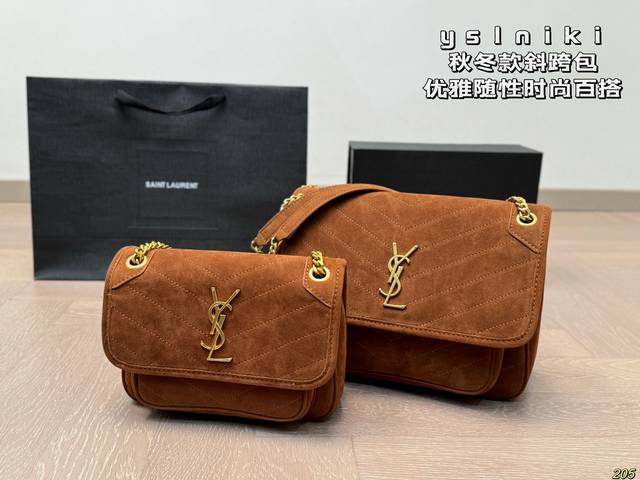Same price box Ysl Saint Laurent niki diagonal cross bag for free hot, comfortable, comfortable, elegant, casual fashion and versatile size: 28 20 22 16