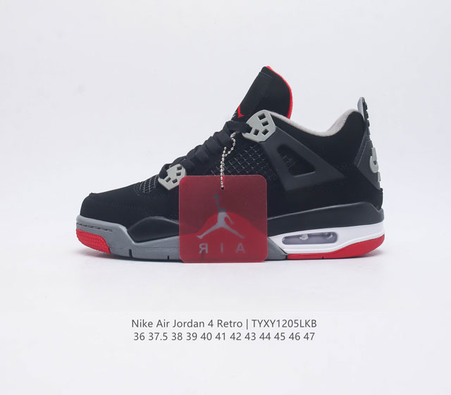 Double Twelve Carnival Cost Performance Nike Jordan Air Jordan 4 Aj4 Generation Retro Leisure Sports Culture Basketball Shoes Adhering to the design concept of lightweight speed basketball shoes, the design is completed to reduce weight while improvi