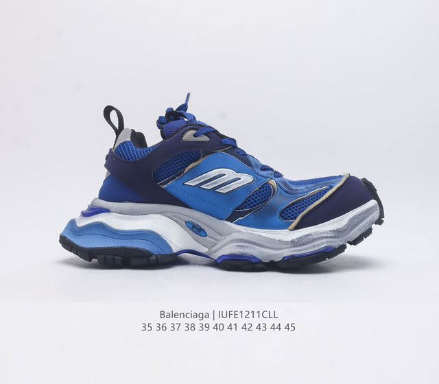 Company level Balenciaga 3XL latest sneaker series, 9th generation Balenciaga 3XL dad shoes, must-have for trendsetters, fast in dad shoes, old men's and women's styles, 9th generation dirty shoes with mesh fabric, thick soled high rise low cut coupl