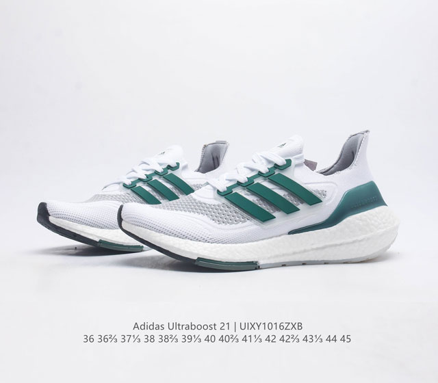 The Adidas Ultraboost 21, a low top, smooth running, shock-absorbing, and rebounding running shoe, is truly explosive for both men and women. It features a brand new appearance with a newly woven texture.