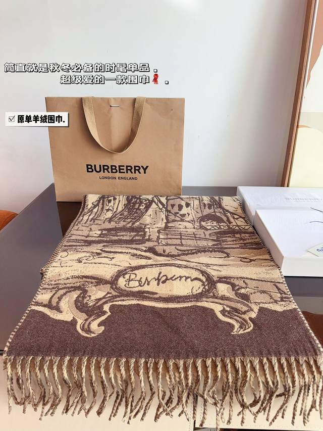 Comes with a gift box The most gentle color scheme of Burberry cashmere scarf comes with a Maillard atmosphere. Don't you want to order such a beautiful scarf now?