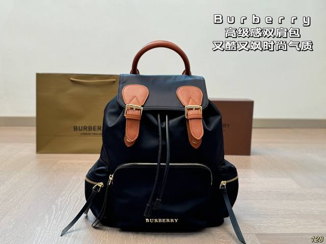 Burberry backpack has temperament and a sense of luxury, suitable for both men and women for daily travel. Its capacity is also very easy to carry by hand. Size 28 31