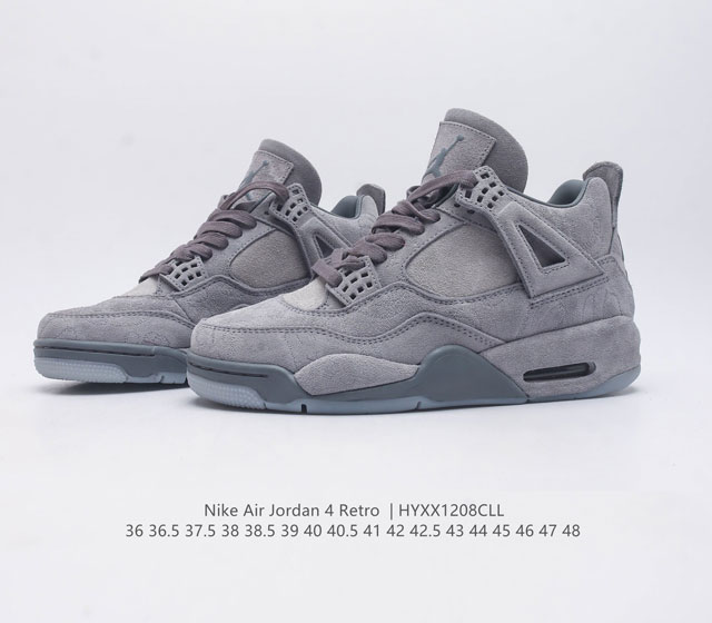 The Nike Air Jordan 4 Retro Og Michael Jordan AJ4 mid top retro casual sports culture basketball shoe adheres to the design concept of lightweight speed basketball shoes to reduce weight