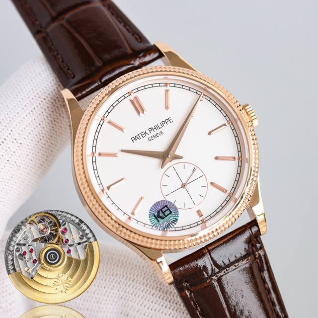The white shell rose gold Tw Factory's new Patek Philippe - Classic Watch Series 6119 watch has made a stunning debut. Perfectly restore the unique texture and minimalist style of the king in the table! [Details upgraded as follows] 1. Watch size 39M