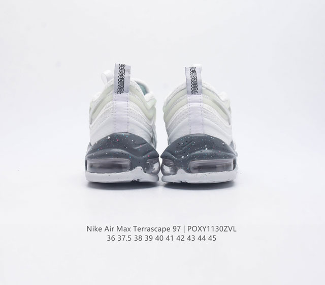 Nike's 2023 new men's and women's air Max Terrascape 97 air cushioned casual sports shoes with Max Air cushioning configuration provide excellent support and comfortable foot feel. Outsole design
