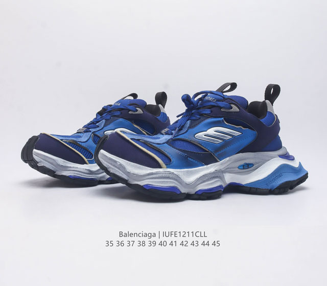 Company level Balenciaga 3XL latest sneaker series, 9th generation Balenciaga 3XL dad shoes, must-have for trendsetters, fast in dad shoes, old men's and women's styles, 9th generation dirty shoes with mesh fabric, thick soled high rise low cut coupl