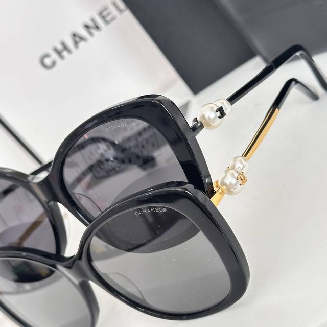 Detail image: Online popular spot sales Chanel Naza super beautiful Chanel ch5339-H double pearl sunglasses