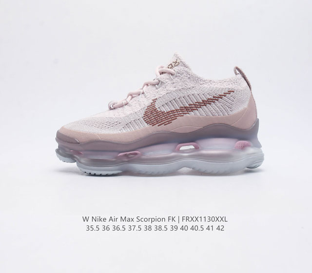 Company level Nike Air Max Scorpion Fk air cushioned sports shoes with thick soles and increased height for men and women. The next-generation air cushioned shoes are equipped with full-length air cushioned shoes, which will bring a wearing experienc