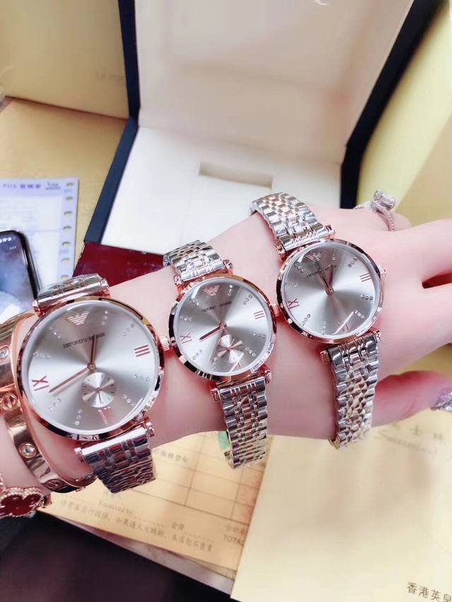 The original order also includes Grandma Grey Emporio Armani Gianniti-B series quartz watch classic series women's 32mm men's 40mm in stock: