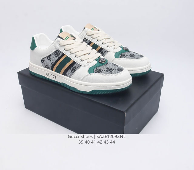 Gucci Versatile Casual Sneakers Celebrity Same Style on Xiaohongshu Popular Thick soled Height Rising Sneakers True Label 2023 SS New Color Classic High Luxury Brand Gucci Retro Casual Sneakers Size 39-44 Editor