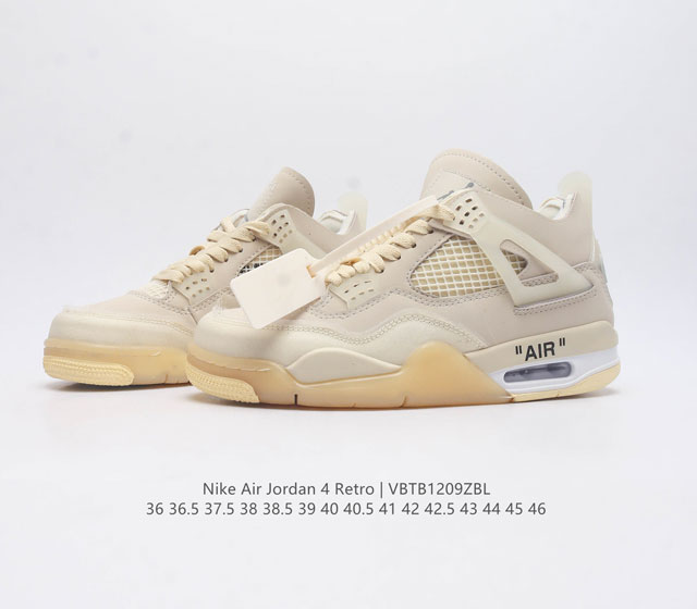 The Nike Air Jordan 4 Retro Og Michael Jordan AJ4 mid top retro casual sports culture basketball shoe adheres to the design concept of lightweight speed basketball shoes to reduce weight