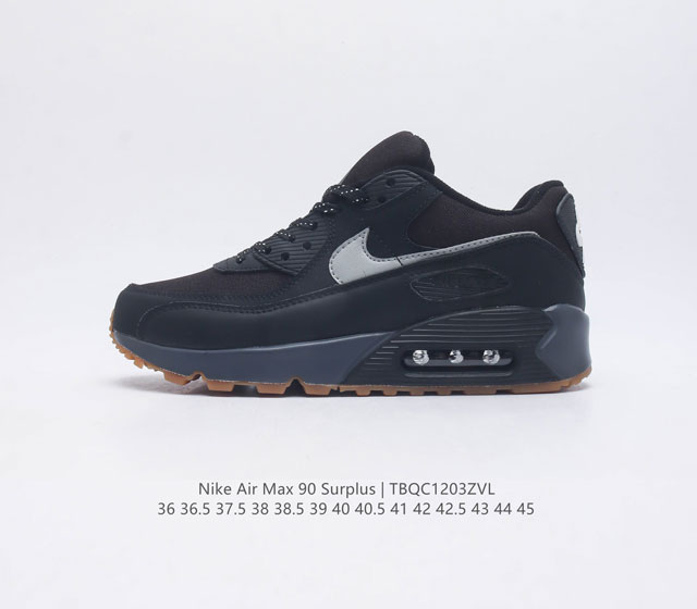 The Nike Air Max 90 Surplus men's and women's casual running shoes feature breathable, comfortable, shock-absorbing, and durable soles. The shoes are designed with seamless waterproof Tech Tuff blocking