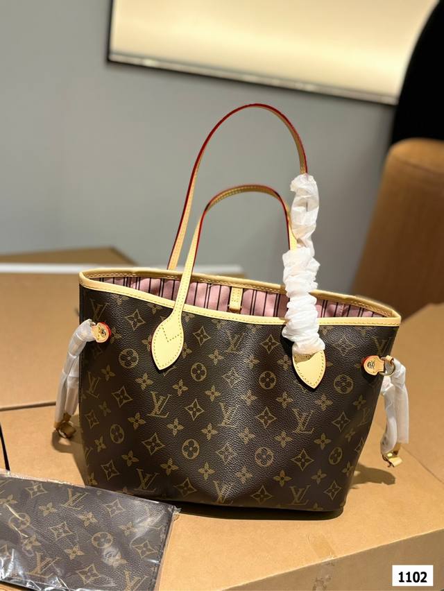 Gift box packaging Lv Neverfull shopping bag! An entry-level style! An absolute lifetime payment! This classic is self-evident! Street photography and practicality are both very popular choices! After receiving it, everyone can feel the air raid betw