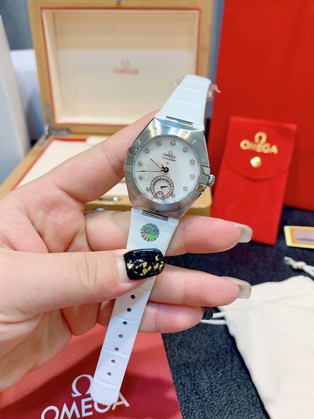 Approval of silver Mei Exclusive shot with diamond 50, identify quality and details Omega Constellation brand new women's watch, 5th generation Taiwan factory mechanical high version fully arrived, original one-to-one refined and super explosive star