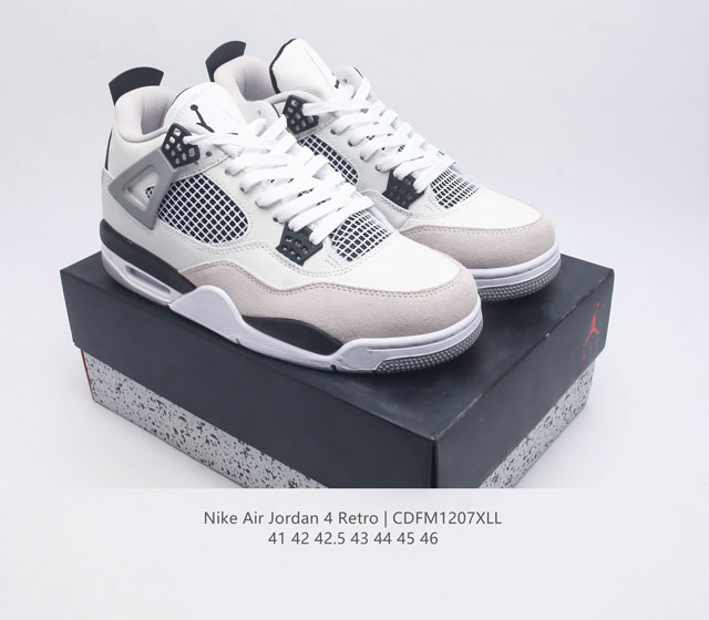 Velvet Nike Jordan 4 Aj4 retro casual sports culture basketball shoes adhere to the design concept of lightweight speed basketball shoes to reduce weight while improving comfort
