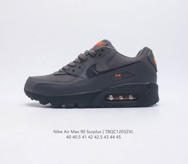 The Nike Air Max 90 Surplus men's casual running shoes feature breathable, comfortable, shock-absorbing, and durable soles. The shoes are designed with seamless waterproof Tech Tuff mudguards