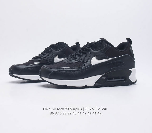 The Nike Air Max 90 Surplus men's and women's casual running shoes feature breathable, comfortable, shock-absorbing, and durable soles. The shoes are designed with seamless waterproof Tech Tuff blocking
