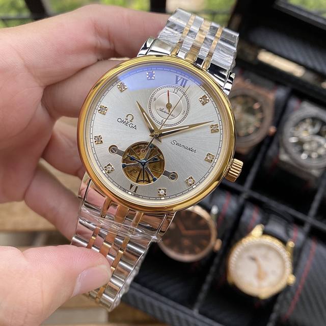 Belt: Steel Belt: Large Flywheel New Model Latest: Omega Best Design Exclusive First Release Type: Boutique Men's Watch Strap: Genuine Leather Strap Movement: High end Fully Automatic Mechanical Movement Mirror: Mineral Reinforced Glass: