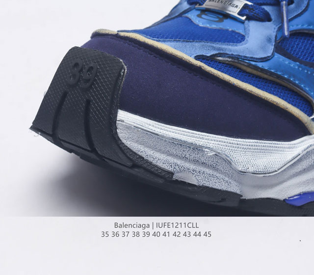 Company level Balenciaga 3XL latest sneaker series, 9th generation Balenciaga 3XL dad shoes, must-have for trendsetters, fast in dad shoes, old men's and women's styles, 9th generation dirty shoes with mesh fabric, thick soled high rise low cut coupl