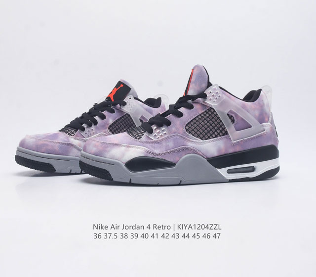 The Nike Air Jordan 4 Retro Og Michael Jordan AJ4 mid top retro casual sports culture basketball shoe adheres to the design concept of lightweight speed basketball shoes to reduce weight