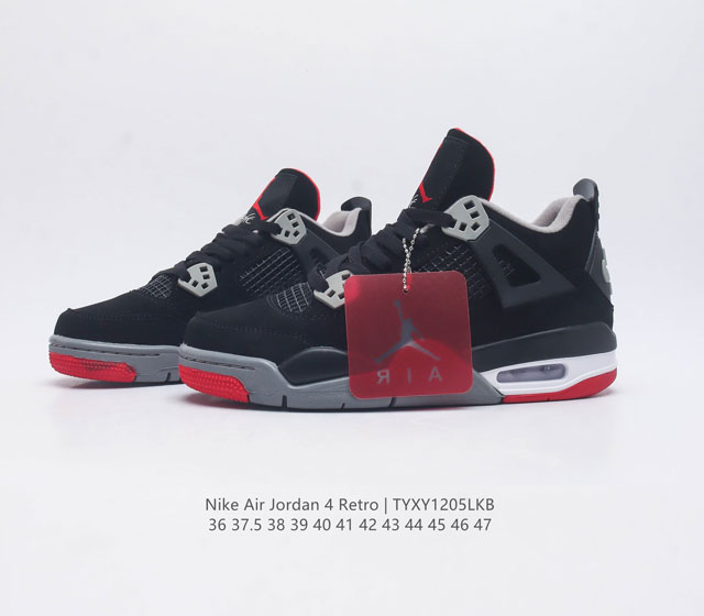 Double Twelve Carnival Cost Performance Nike Jordan Air Jordan 4 Aj4 Generation Retro Leisure Sports Culture Basketball Shoes Adhering to the design concept of lightweight speed basketball shoes, the design is completed to reduce weight while improvi