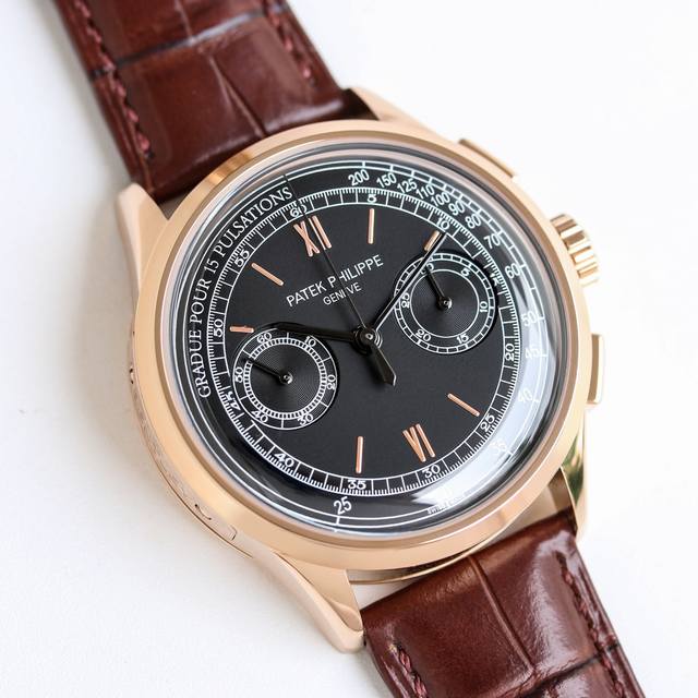 Sj's white shell gold shell Tw Patek Philippe Pp Bj1 complex function timing series 5170G-001 series 1 introduces a new watch model equipped with a Roman stripe watch dial, injecting a retro style into the watch and receiving high quality: