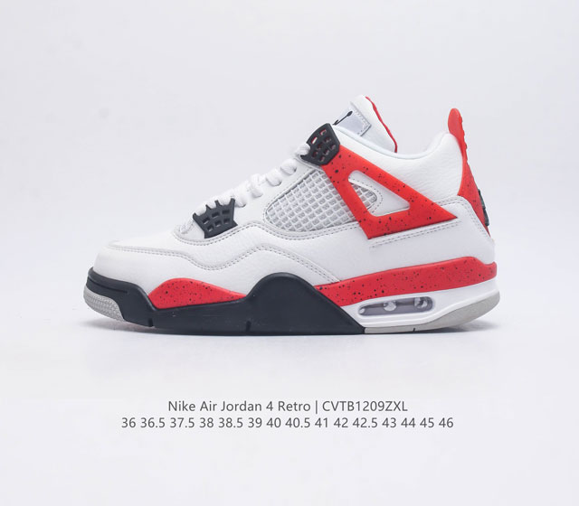 The Nike Air Jordan 4 Retro Og Michael Jordan AJ4 mid top retro casual sports culture basketball shoe adheres to the design concept of lightweight speed basketball shoes to reduce weight
