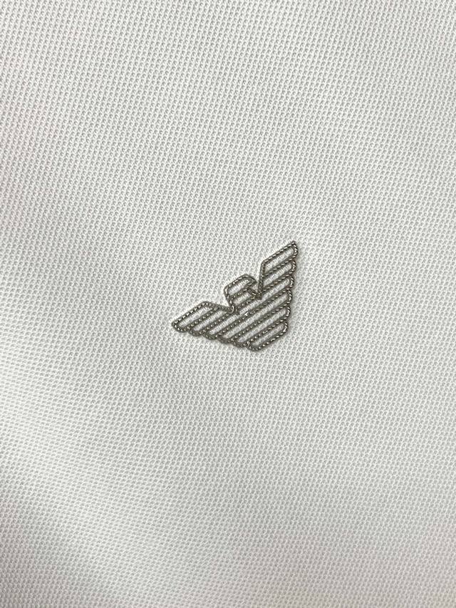 Armani 24SS new spring/summer short sleeved lapel T-shirt polo, the highest version custom high-end vermilion fabric simple and fashionable, thread color matching thread color super beautiful! Embroidered classic Gucci logo on the chest