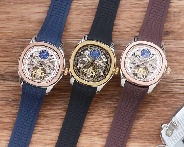 Men's Favorite Hollow Watch Latest: Patek Philippe Best Design Exclusive First Release Type: Boutique Men's Watch Strap: Rubber Strap Movement: Fully Automatic Mechanical Movement Mirror: Mineral Reinforced Glass Higher Definition Taste Elegant: