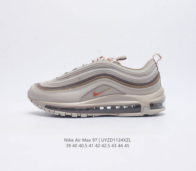 Nike casual shoes classic air cushion Air Max 97 bullet air cushion low top sports shoes Air Max 97 sports running shoes with streamlined shoe body and excellent technology create all-round protection for sports enthusiasts