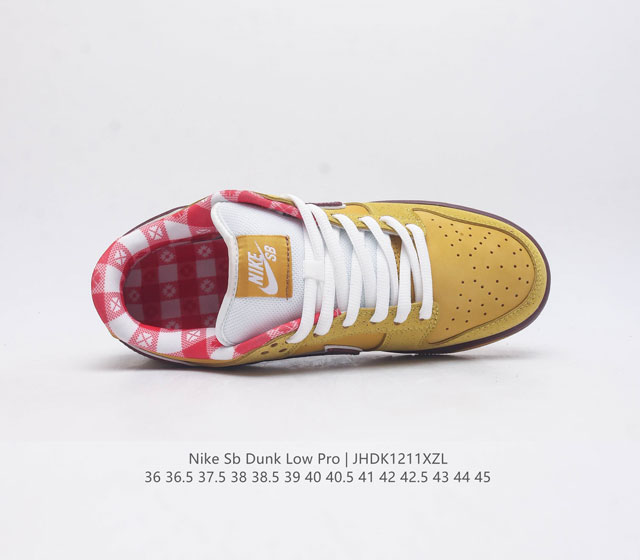 The authentic Nike Sb Dunk Low Pro men's and women's skateboarding shoes are classic retro sneakers with a low cut design that creates a classic Dunk style insole. The heel is equipped with a Zoom Air cushion