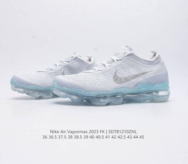 Nike men's and women's shoes, Nike Air Vapormax 2023 Fk Flyknit sports shoes, full-length long air cushion cushioning running shoes, perforated insoles with excellent breathability that can be pulled out for detailed inspection of elasticity. Flyk