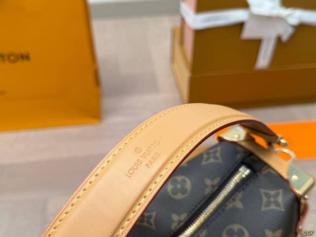 Airplane Box Lv Show Box Bag Handbag Crossbody Bag The appearance is really super, super high, and fashionable, directly filling the cute girl's forever yyds size 23 15 18 12: